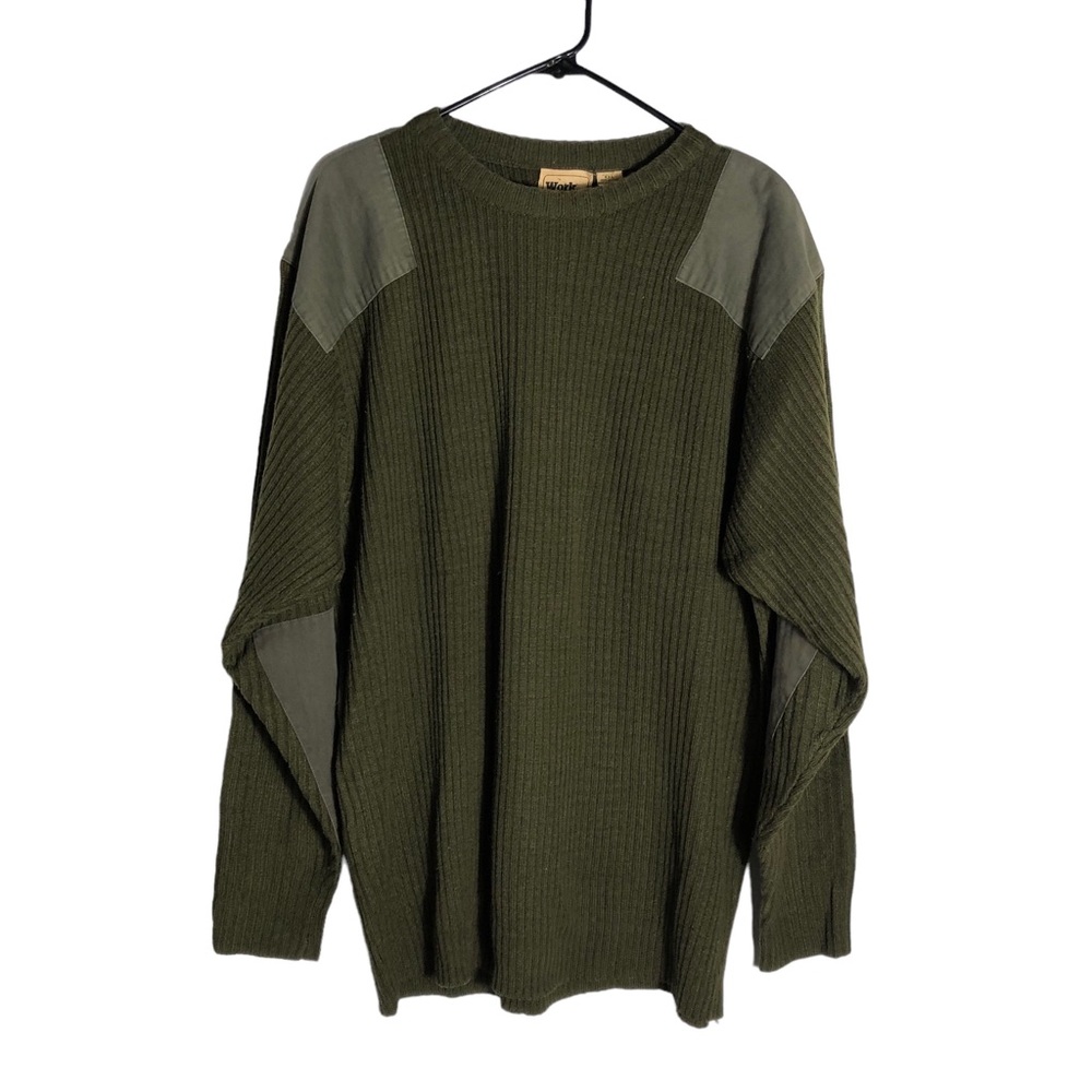 Work n Sport green ribbed heavyweight sweater. Sz XXL